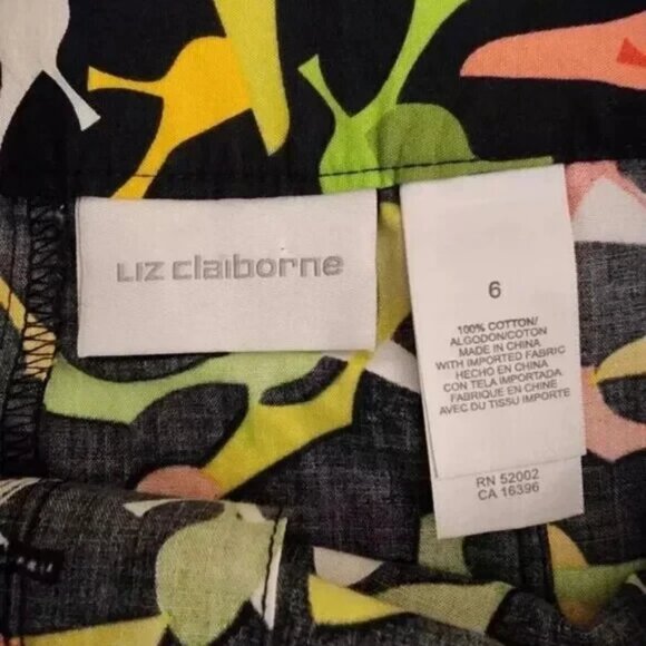 Liz Claiborne Pleated Cotton A-line Skirt Size 6 - Picture 4 of 5